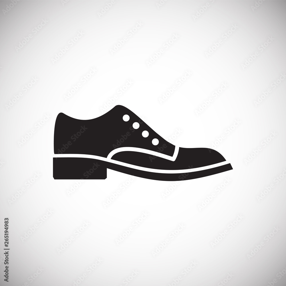 Poster shoe icon on background for graphic and web design. simple vector sign. internet concept symbol for 