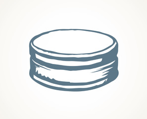 Iron bottle cap. Vector drawing