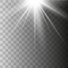 Shiny sunburst of sunbeams