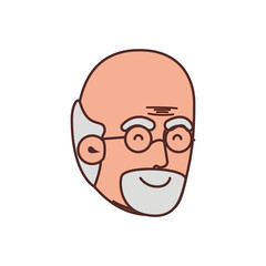 head of grandfather avatar character