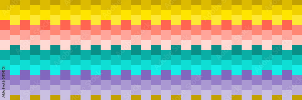 Aufkleber horizontal seamless colorful square texture for pattern and background