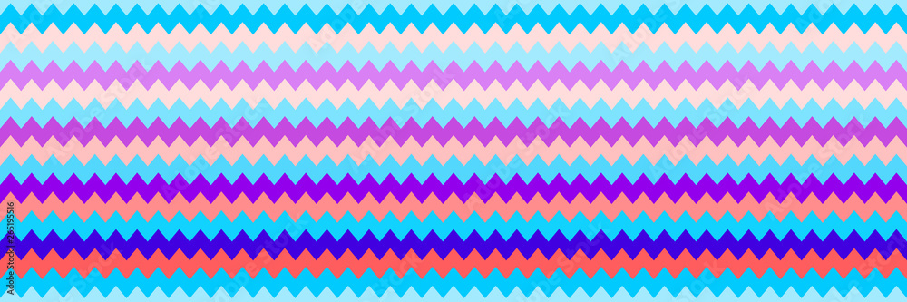 Aufkleber horizontal seamless colorful zigzag texture for pattern and background