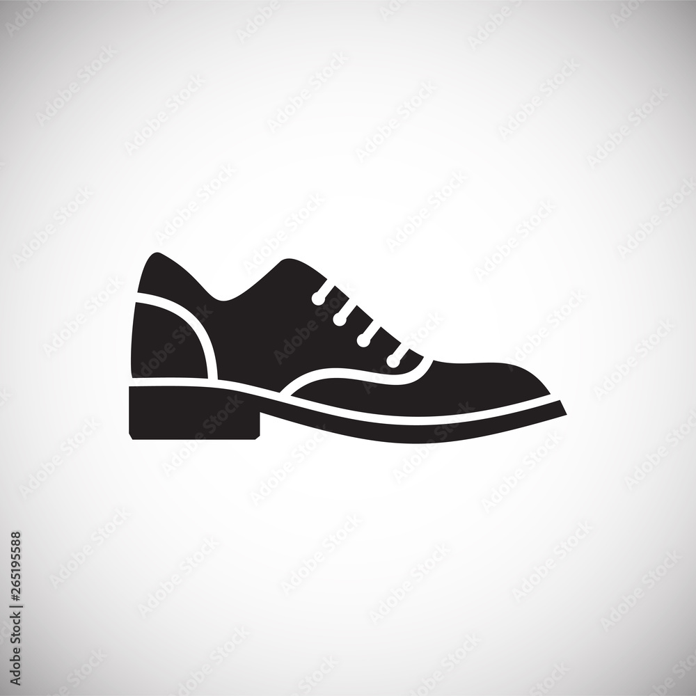 Poster shoe icon on background for graphic and web design. simple vector sign. internet concept symbol for 