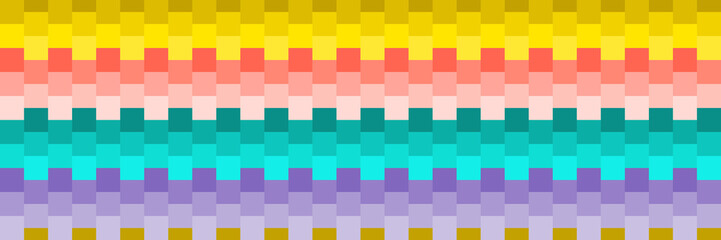 horizontal seamless colorful square texture for pattern and background