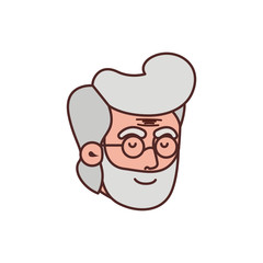 head of grandfather avatar character