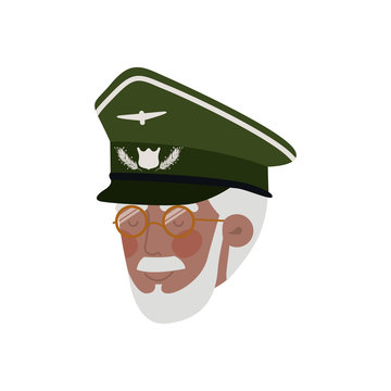 recommend clip art: head of veteran pilot avatar character