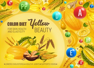 Yellow color food diet, cancer prevention