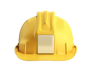 Hard hat background Construction tools 3d render on white no shadow