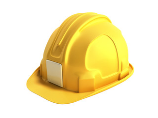 Fototapeta premium Hard hat helmet Construction tools 3d render on white no shadow