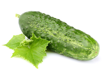 Homemade cucumber isolated.