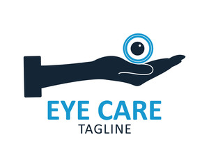 Eye care logo. Editable vector EPS.