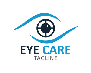 Eye care logo. Editable vector EPS.
