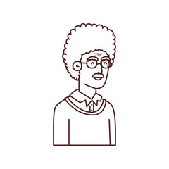 cute grandfather avatar character