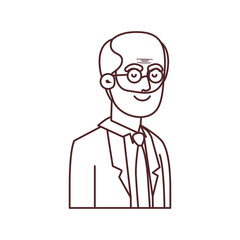 cute grandfather avatar character