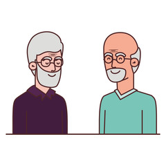 Fototapeta premium cute grandparents avatar character