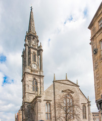 Fototapeta na wymiar Tron Kirk Royal Mile High Street Church Edinburgh Scotland