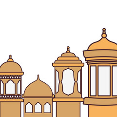 ramadan kareem lantern isolated icon