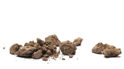 Dirt pile isolated on white background