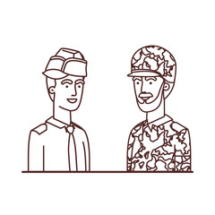 men soldiers of war avatar character