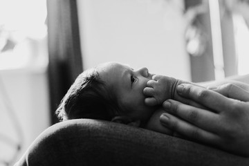 baby on mom's lap