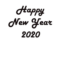 Celebrate new year 2020 for cards, poster and other designs. Clean and white background illustration.
