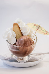 ice cream with chocolate