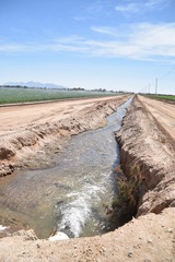 Arizona irrigation system canal for agriculture