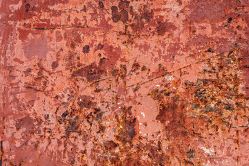 Red Painted Rusty Metal Texture