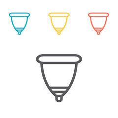 Menstrual cup line icon. Vector icon for web graphic.