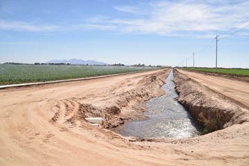 Arizona irrigation system canal for agriculture