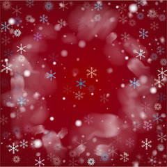 Blue Realistic Vector Snowfall. Christmas, New Year Grunge Holidays Background. Realistic Snowfall Pattern, Falling Snowflakes Overlay. Winter Cold Dots Storm Sky, Frost Effect Silver Ice Square Frame