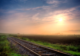 Obraz na płótnie Canvas Railway tracks
