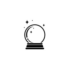 Crystal Ball Magic Icon Vector Logo Template