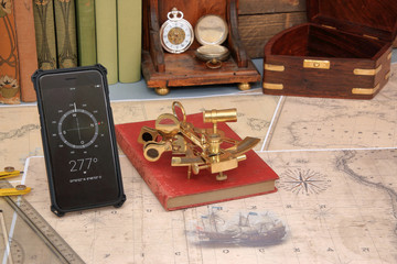 Alte und moderne Navigation, Seekarte