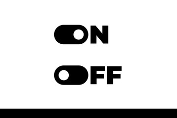 On Off mode switch button sliders. Toggle modern flat UX UI design vector set for website or mobile app