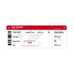 Airplane boarding ticket