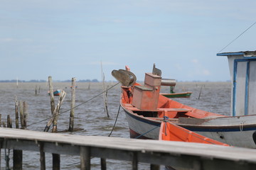 fishing boats in the harbor
