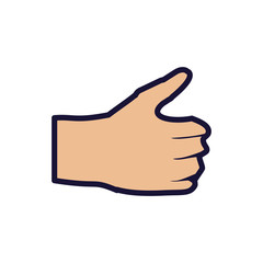 hand ok symbol isolated icon