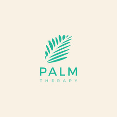 Palm leaf template custom logo design inspiration