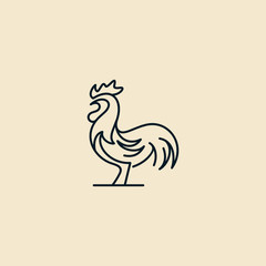animal Rooster chicken Farm Logo design inspiration custom logo design vector