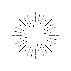 Obraz premium Vintage rays sign