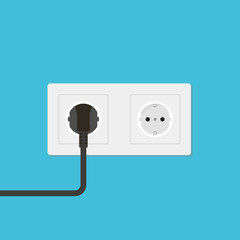 Socket icon flat style