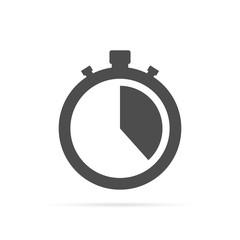 Stopwatch icon with shadow