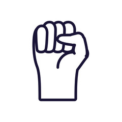 hand fist isolated icon