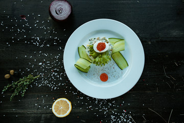 salad with olives and cheese