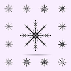 Snowflake icon. Universal set of snowflake for website design and development, app development
