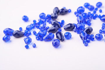 Jewelry gems beads blue and dark blue color