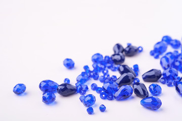 Jewelry gems beads blue and dark blue color