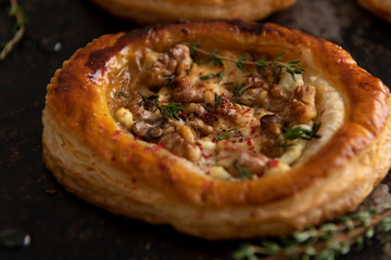 Puff Pastry Tart with Walnuts, Cheese, and Honey