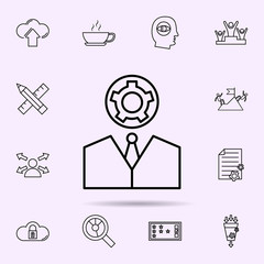 business thinking icon. Universal set of web mix for website design and development, app development